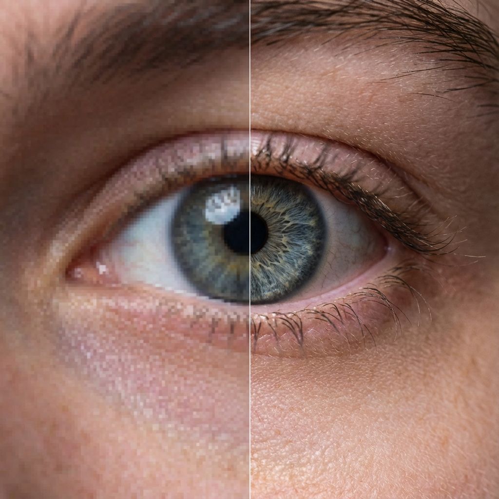 1:1 AI Upscale Comparison